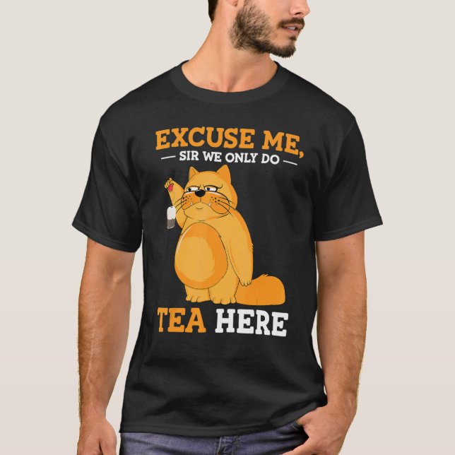 Camiseta Gato Fofinho e Irritado para Chá (Frente)