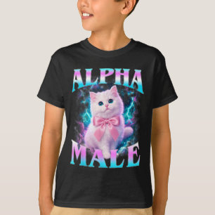 Camiseta Gato Fofinho Macho Alfa Gato Gatinhos Homens Mulhe