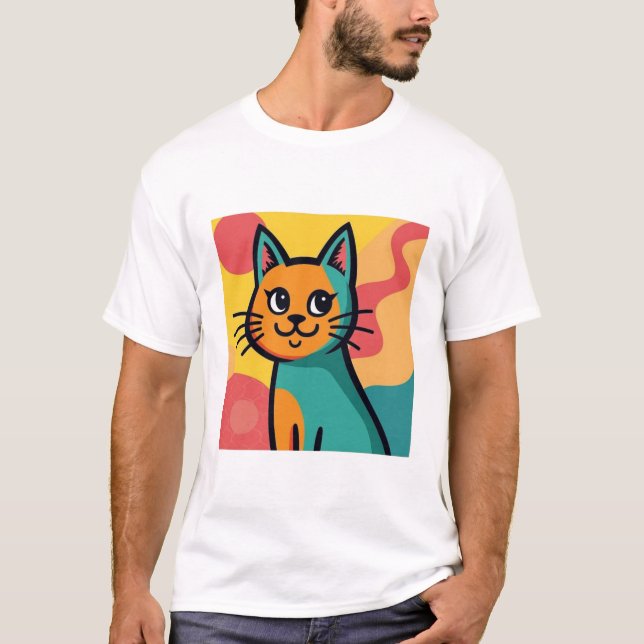 Camiseta gato fofo (Frente)
