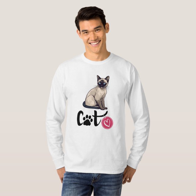 Camiseta gato fofo (Frente Completa)