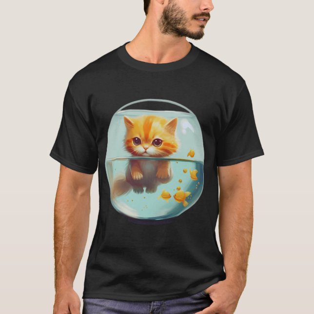 Camiseta gato fofo (Frente)