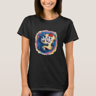Camiseta Gato Fofo Abraçando Torrada de Geléia Café da Manh