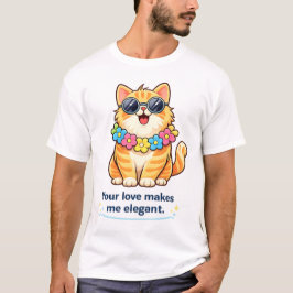 Camiseta Gato Fofo Amoroso Engraçado Romântico