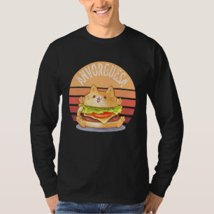 Camiseta Gato Fofo Anvorguesa Meme Hambúrguer Kitty
