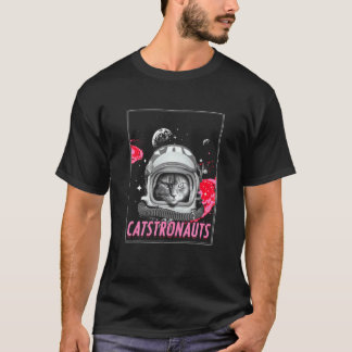 Camiseta Gato Fofo Astronauta Ciência do Dono de Animal de