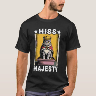 Camiseta Gato Fofo Caixa de Areia Engraçada da Sua Majestad