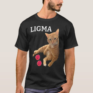 Camiseta Gato Fofo com brinquedos piada Ligma