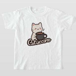 Camiseta Gato Fofo com Café – Catuccino