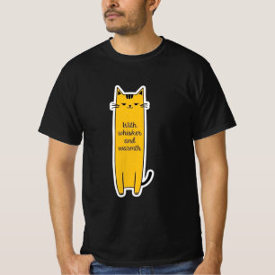 Camiseta Gato Fofo com Calor de Bigode Design Minimalista