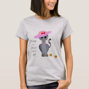 Camiseta Gato Fofo com Chapéu Rosa