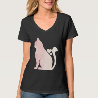 Camiseta Gato Fofo com Corações