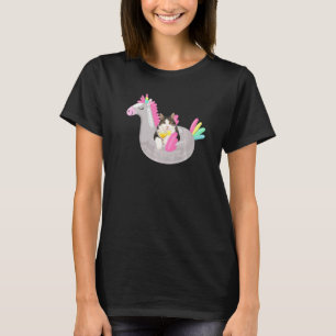 Camiseta Gato Fofo Com Kit De Flutuação De Margarida & Unic