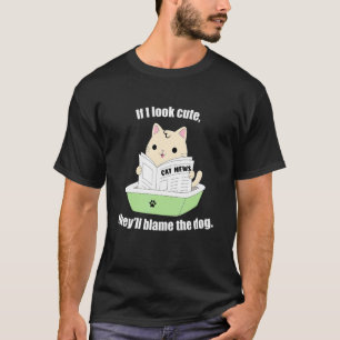Camiseta Gato Fofo Culpa O Cachorro Frase De Gato