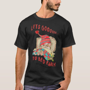 Camiseta Gato Fofo Dormindo Vamos Dormir Cedo Mamãe do Gato