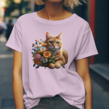 Gato Fofo e Flores Silvestres