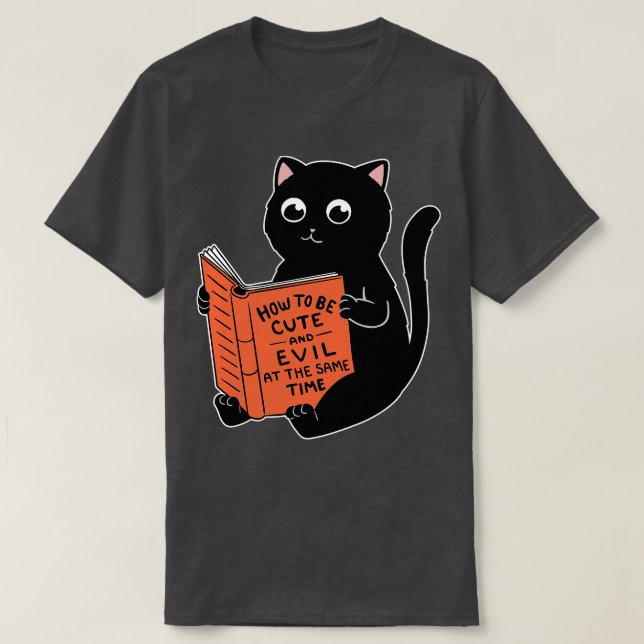 Camiseta Gato fofo e mau (Frente do Design)