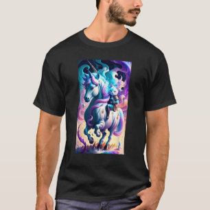 Camiseta Gato Fofo e Unicórnio Guerreiro Caprichoso Kitt Fo