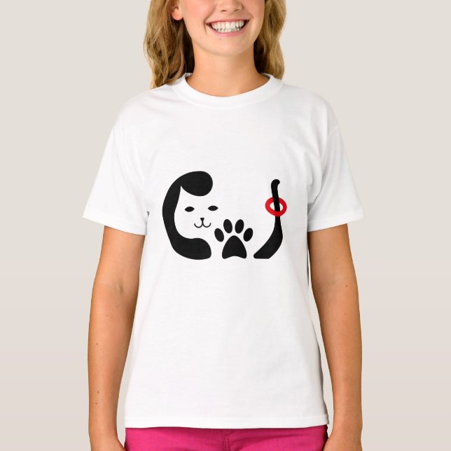 Camiseta Gato fofo engraçado Mia (Frente)