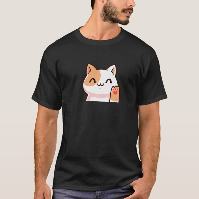 Camiseta Gato Fofo Estilo Uwu (Frente)