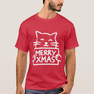 Camiseta Gato Fofo Feliz Natal