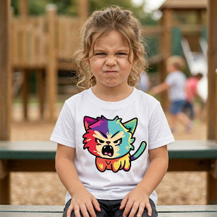 Camiseta Gato Fofo Kawaii Bravo - Gatinho Silvando Pop Art