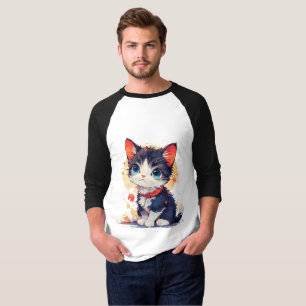 Camiseta Gato Fofo Kawaii para Amantes de Gatos