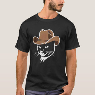 Camiseta Gato Fofo Kitten Chapéu de Cowboy Botas Cowgirl We