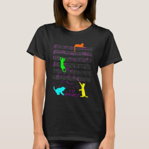 Camiseta Gato Fofo Kitty Notas Musicais Diversidade Músico