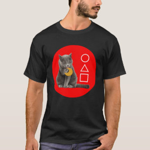 Camiseta Gato Fofo Lambendo um Biscoito Para Salvar a Vida