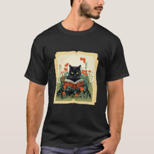 Camiseta Gato Fofo Lendo Livro Professor Pet Bibliotecário