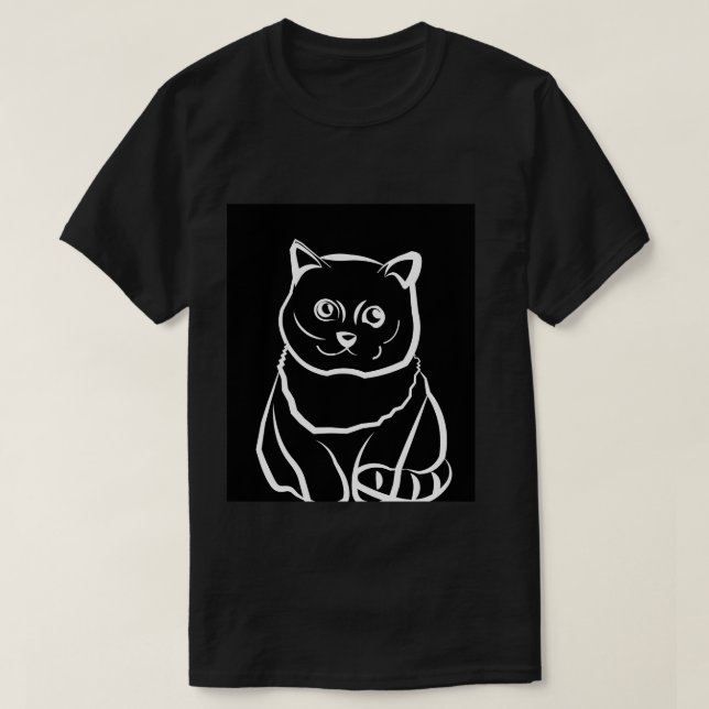 Camiseta Gato Fofo mas Amaldiçoado (Frente do Design)