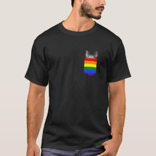 Camiseta gato fofo na bolsa LGBT Premium