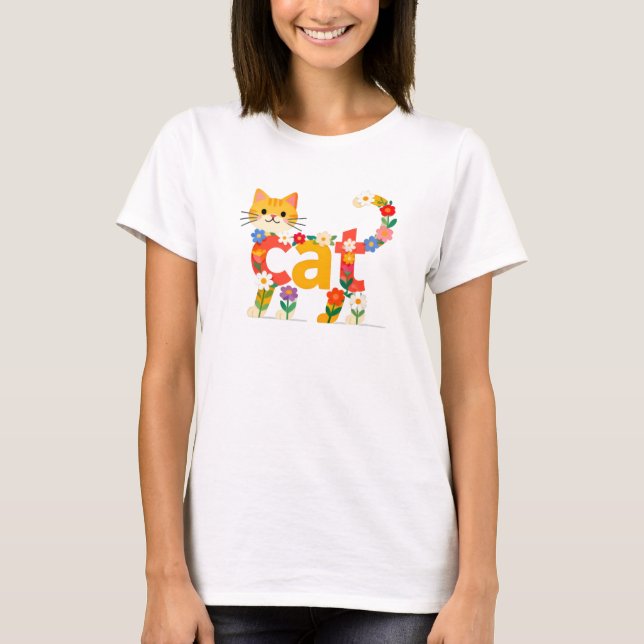 Camiseta Gato fofo pet animal  (Frente)