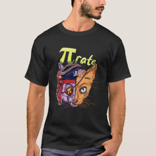 Camiseta Gato Fofo Pirata Pi Matemática Feriado Matemática 