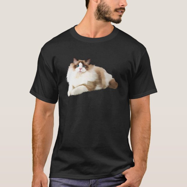 Camiseta Gato fofo Ragdoll (Frente)