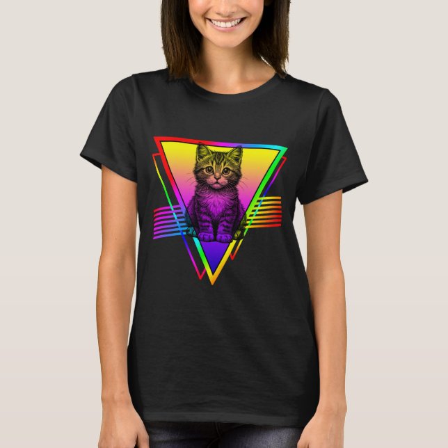 Camiseta Gato Fofo Retrô (Frente)
