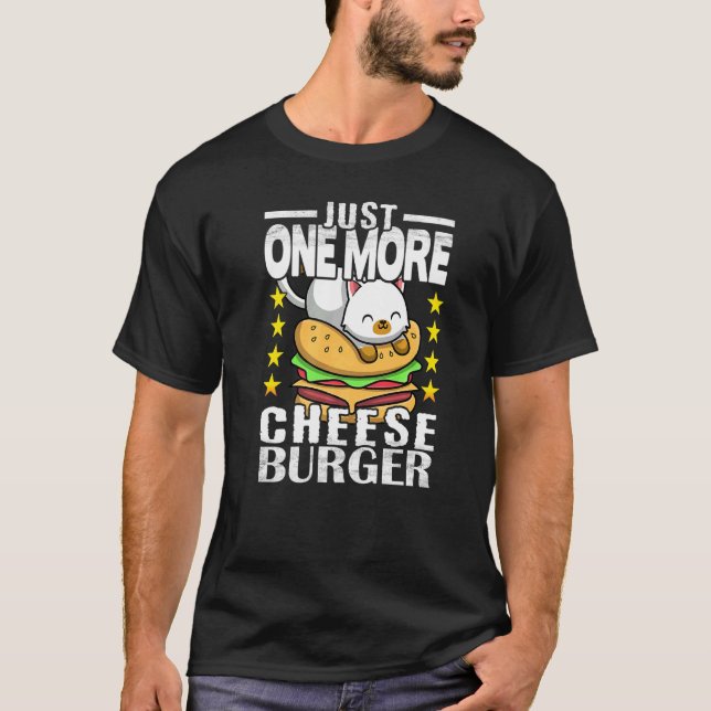 Camiseta Gato Fofo Só Mais Um Cheeseburger (Frente)