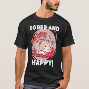Camiseta Gato Fofo Soberbo e Feliz Chibi Aniversário de Rec