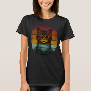 Camiseta Gato Fofo Vintage Retro