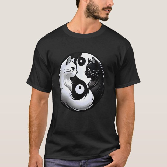 Camiseta Gato Fofo Yin Yang (Frente)