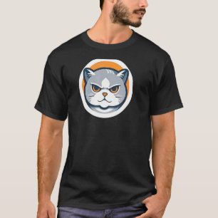 Camiseta Gato Fold Escocês Minimal, Amo Gatos