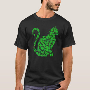 Camiseta Gato Folha de Trevo Engraçado Balinese St Patrick'