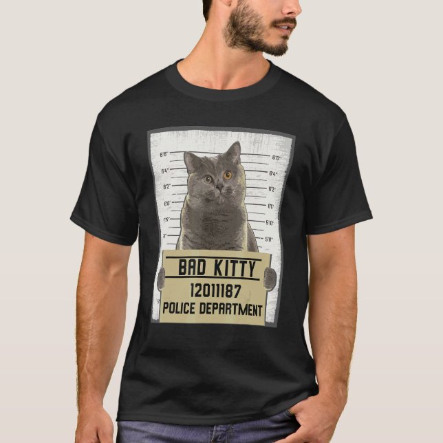 Camiseta Gato Foto Criminal Pet (Frente)