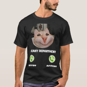 Camiseta Gato Freaky Chame-me de Humor Engraçado Tee