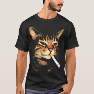 Camiseta Gato Fumando Um