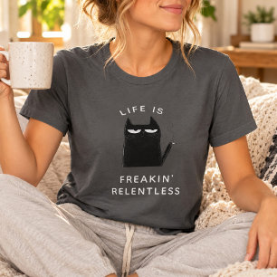 Camiseta Gato Fumante Engraçado Citação Tendência Humor Sar