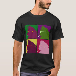 Camiseta Gato Fumante legal de Pop Urbano Estilo Retroativo