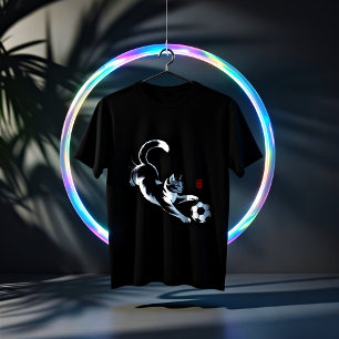 Camiseta Gato Futebol Divertido - Presente para Am