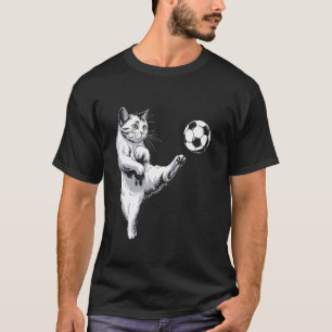 Camiseta Gato Futebol Engraçado Esportes Felino Atlético Fu