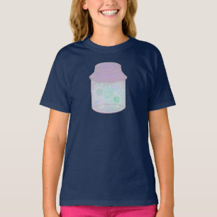 Camiseta Gato Galáxia em uma Jarra Arte Kawaii de Gato Es